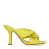 Mules nouées en cuir - vert lime