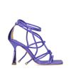 Sandales métalliques à talon entonnoir - violet