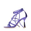 Sandales métalliques à talon entonnoir - violet