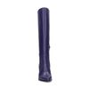 Bottes hauteur genou en cuir avec talon - violet