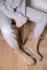 Chelsea boots en daim - beige