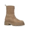 Chelsea boots en daim avec fermeture éclair - beige