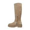 Chelsea boots montantes en daim - beige