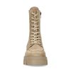 Bottines à lacets en daim - beige