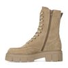 Bottines à lacets en daim - beige