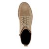 Bottines à lacets en daim - beige