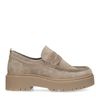 Loafers chunky en daim - beige