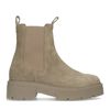 Bottines chelsea beiges en daim