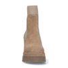 Bottines en daim avec semelle plateforme - beige