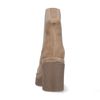 Bottines en daim avec semelle plateforme - beige