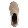 Bottines en daim avec semelle plateforme - beige
