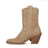 Santiags à talon avec franges - beige