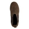 Bottines en daim avec semelle plateforme - marron
