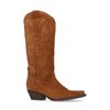 Santiags en daim - marron
