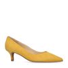 Escarpins en daim avec petit talon - jaune