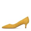 Escarpins en daim avec petit talon - jaune