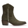 Santiags basses en daim - vert foncé