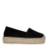 Espadrilles en daim à plateforme - noir