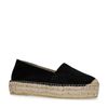 Espadrilles en daim à plateforme - noir