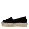 Espadrilles en daim à plateforme - noir