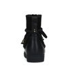 Bottines à lacets en daim avec fausse fourrure - noir