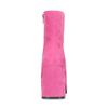 Bottines en daim avec talon cubain - rose