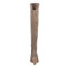 Santiags hautes en daim - taupe