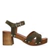 Sandales daim à talon - vert
