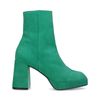 Bottines en daim avec talon cubain - vert