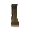 Bottines en daim avec talon cubain et plateau - vert foncé