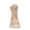 Bottines à lacets en nubuck - beige