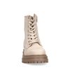 Bottines à lacets en nubuck - blanc cassé