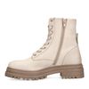 Bottines à lacets en nubuck - blanc cassé