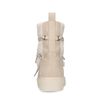 Bottines à lacets avec fausse fourrure - blanc cassé