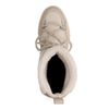 Bottines à lacets avec fausse fourrure - blanc cassé