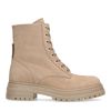 Bottines à lacets en nubuck - taupe