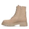 Bottines à lacets en nubuck - taupe