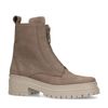 Bottines motardes en nubuck - taupe