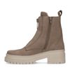 Bottines motardes en nubuck - taupe