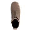 Bottines motardes en nubuck - taupe