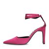 Escarpins en satin avec bride cheville - rose
