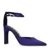 Escarpins en satin avec bride cheville - violet