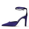 Escarpins en satin avec bride cheville - violet