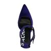 Escarpins en satin avec bride cheville - violet