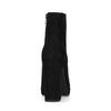 Bottines synthétique avec talon et semelle plateau - noir