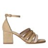 Sandales synthétique avec bandes colorées - beige