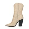 Santiags basses croco - beige