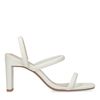 Mules à talon droit - blanc