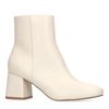 Bottines à talon cubain - blanc cassé