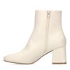 Bottines à talon cubain - blanc cassé